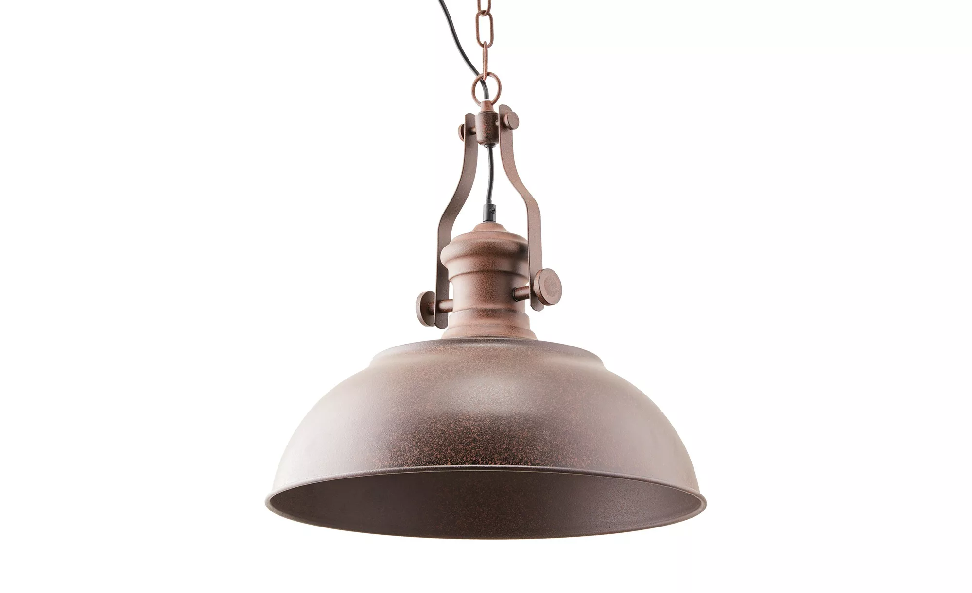 HOME STORY Pendelleuchte, 1-flammig, Industrie-Look - braun - 120 cm - Lamp günstig online kaufen