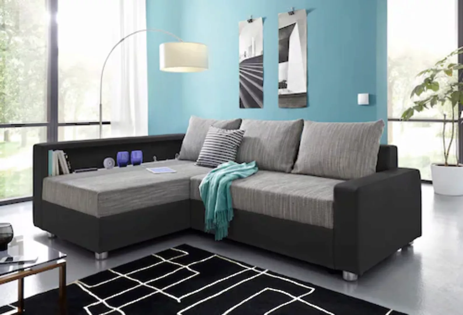 COLLECTION AB Ecksofa »Relax L-Form«, inklusive Bettfunktion, Federkern, wa günstig online kaufen