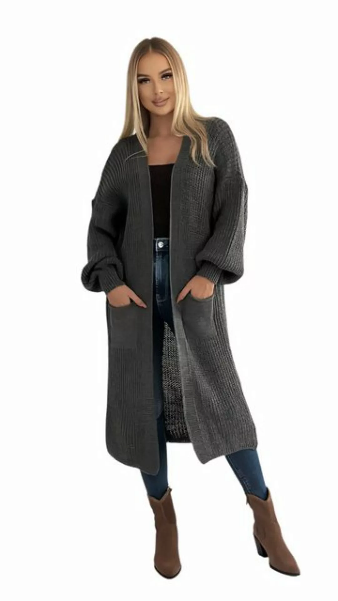 Mississhop Longstrickjacke Cardigan Longstrickjacke extra lange Strickjacke günstig online kaufen