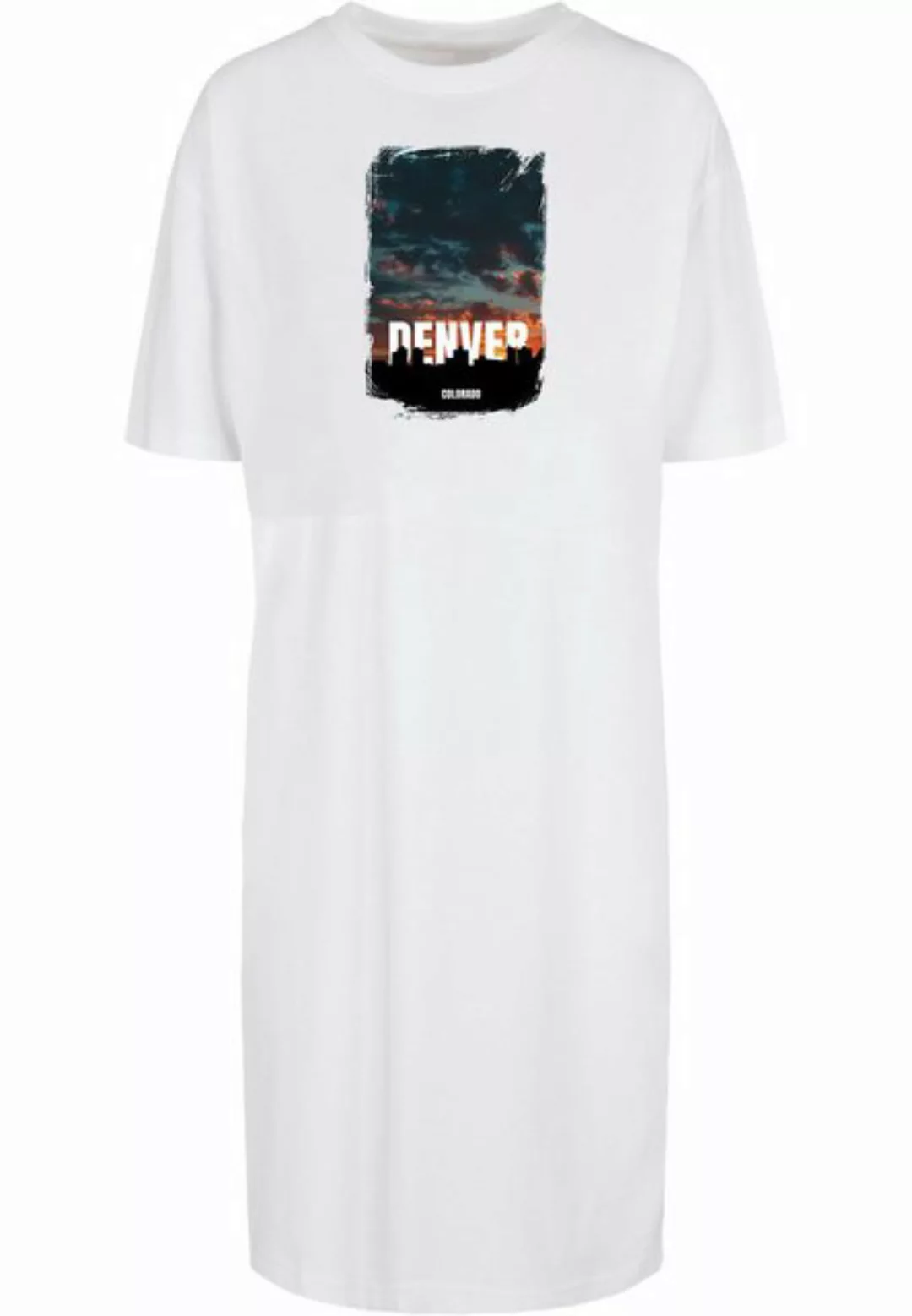 Merchcode Shirtkleid Merchcode Damen Ladies Denver Organic Oversized Slit T günstig online kaufen