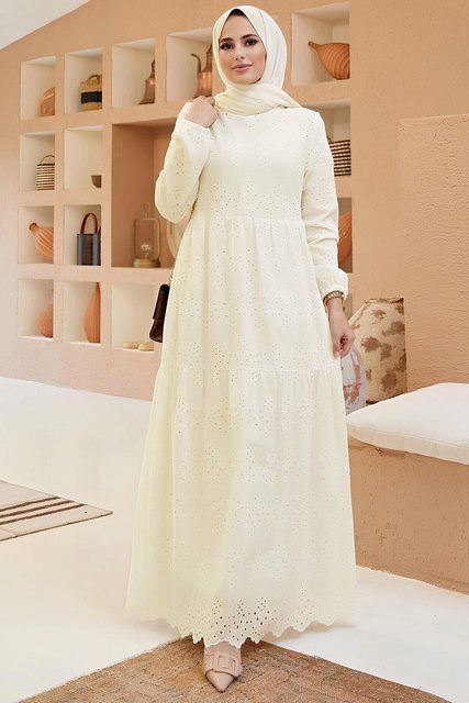 Modabout Maxikleid Langes Kleider Abaya Hijab Kleid Damen - NELB0007D4644KR günstig online kaufen