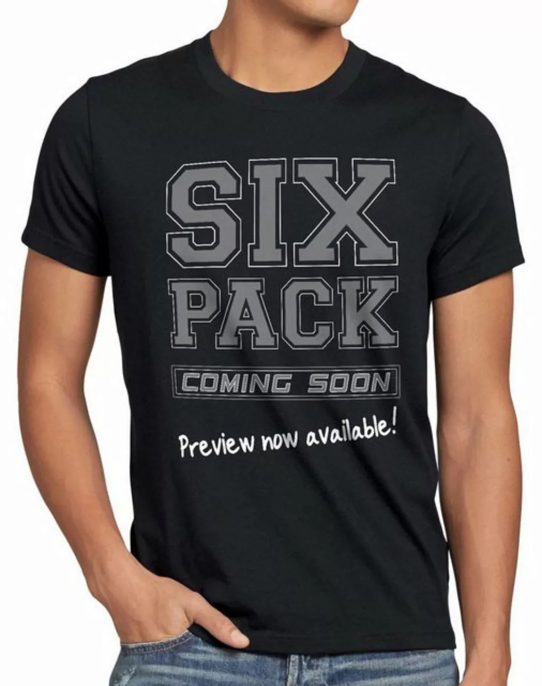 style3 Print-Shirt Herren T-Shirt Sixpack coming Funshirt Fun Spruchshirt S günstig online kaufen