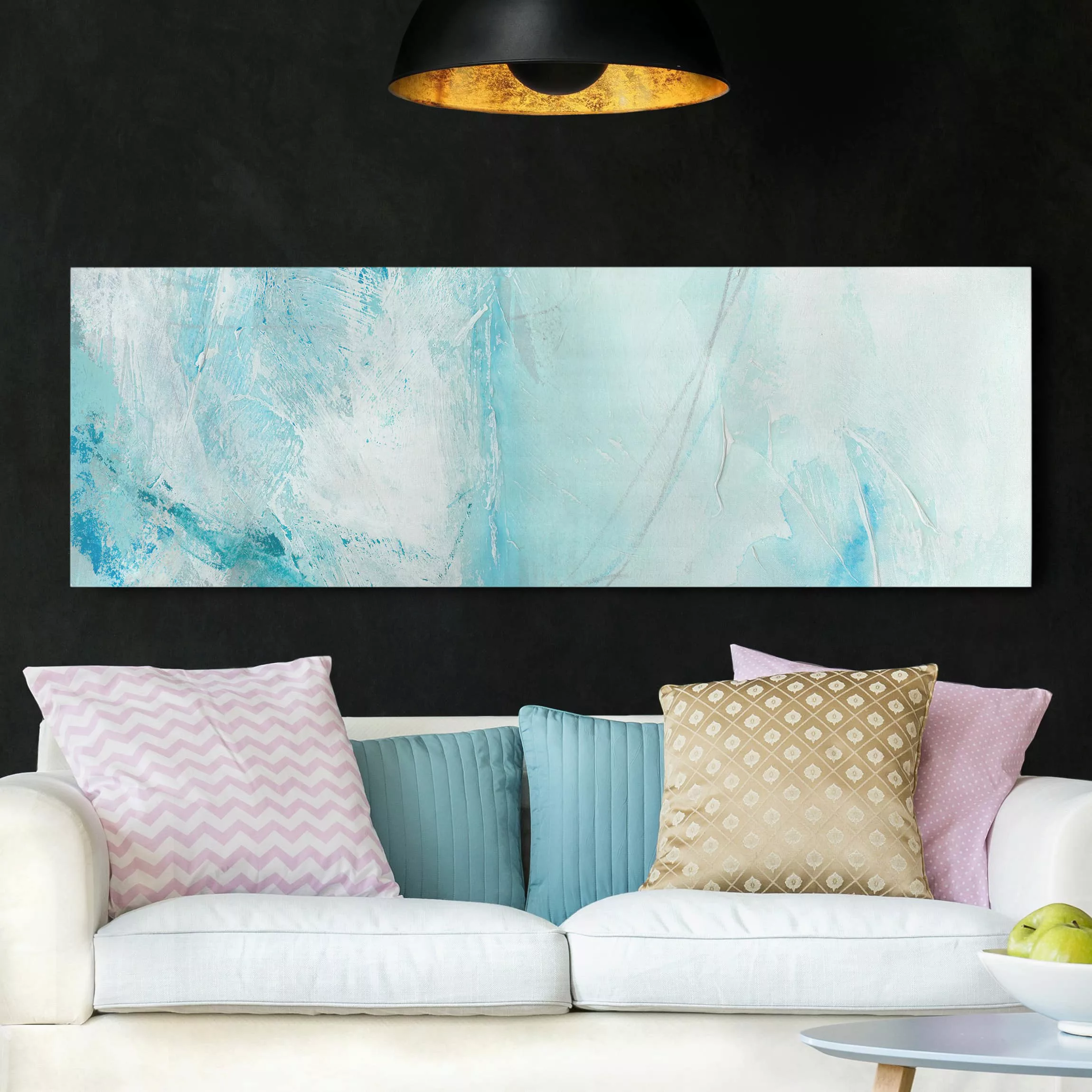 Leinwandbild Abstrakt - Panorama Eismeer II günstig online kaufen