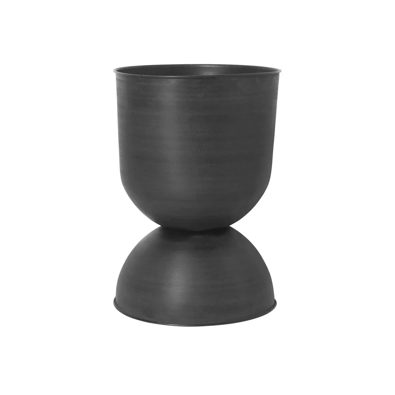 ferm LIVING Blumentopf Hourglass, schwarz, Ø 50 cm, wendbar günstig online kaufen