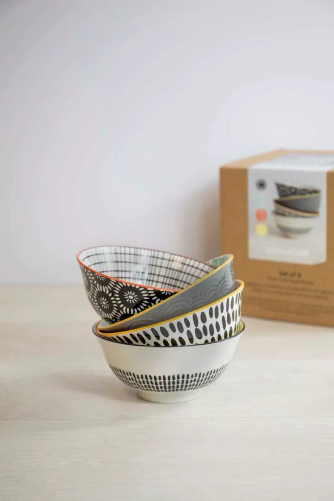 KitchenCraft Schüsseln, Schalen & Platten Bowl Monochrome 15 cm Set4 günstig online kaufen