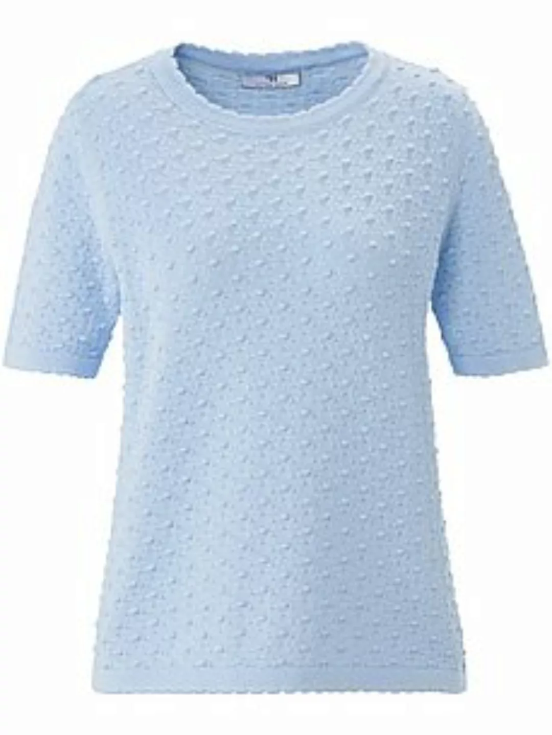 Rundhals-Pullover aus 100% SUPIMA®-Baumwolle Peter Hahn blau günstig online kaufen
