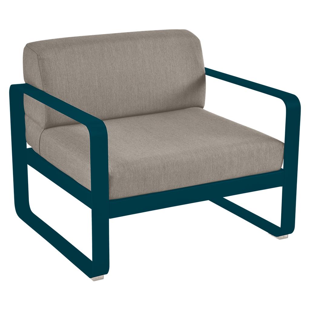 Bellevie Lounge-Sessel Outdoor 21 Acapulcoblau B8 Taupegrau günstig online kaufen