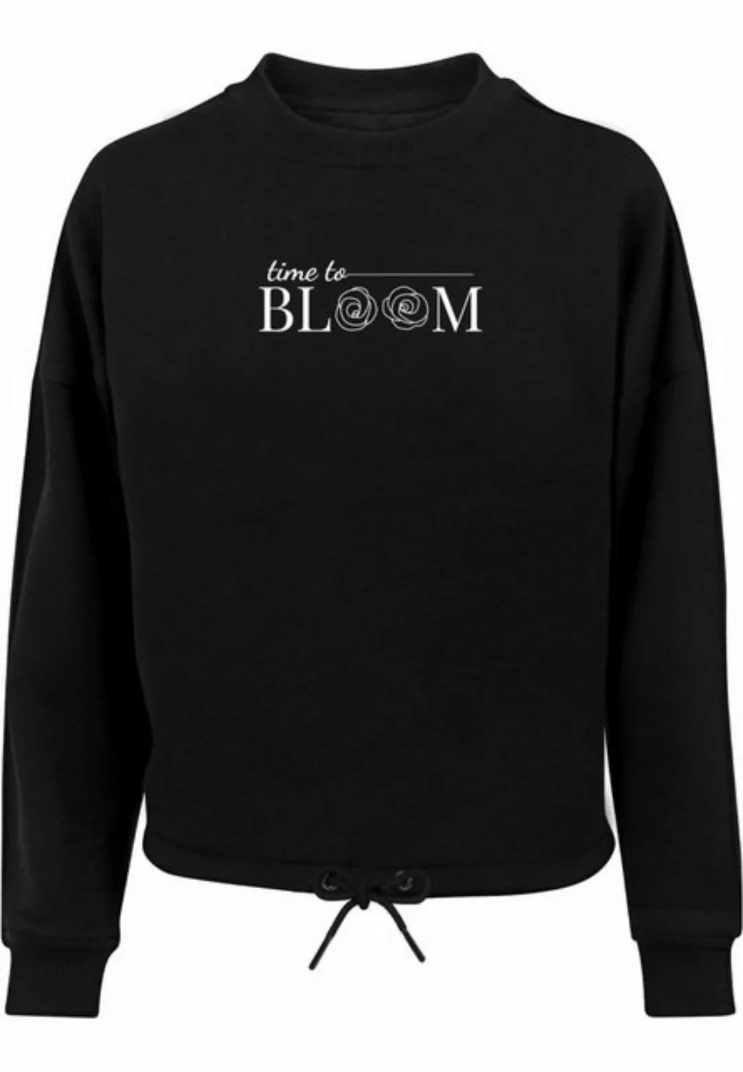 Merchcode Sweater Merchcode Damen Ladies Time to bloom - Oversize Crewneck günstig online kaufen