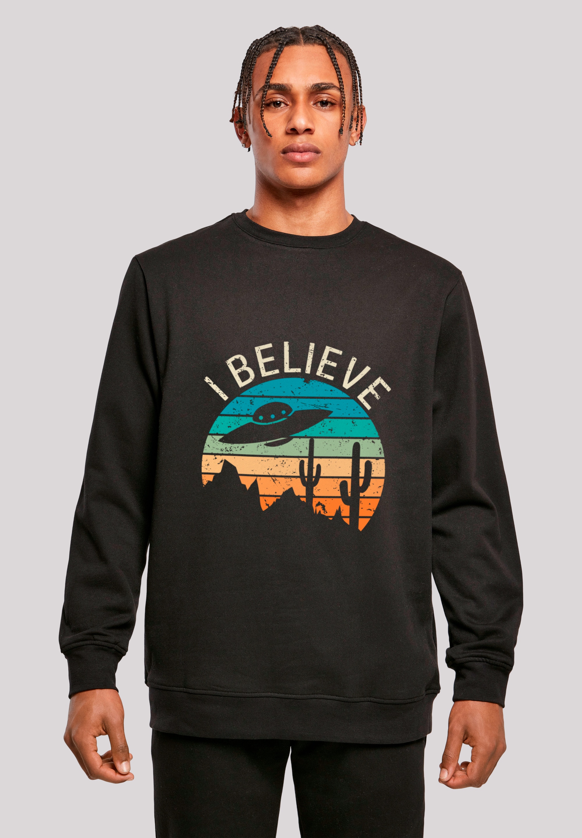 F4NT4STIC Sweatshirt "I Believe UFO Alien Sonnenuntergang", Premium Qualitä günstig online kaufen