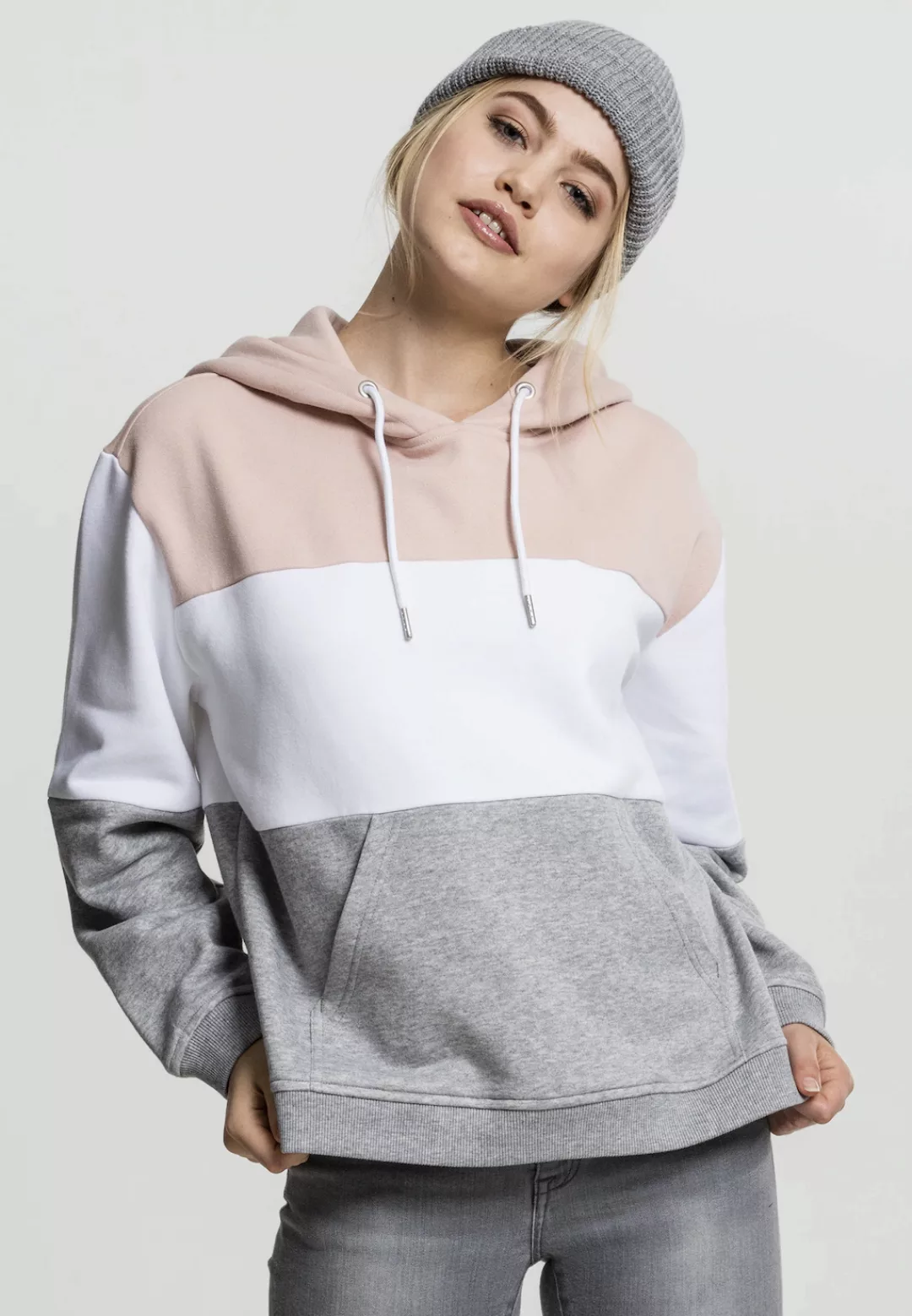 URBAN CLASSICS Rundhalspullover "Urban Classics Damen Ladies Oversize 3-Ton günstig online kaufen