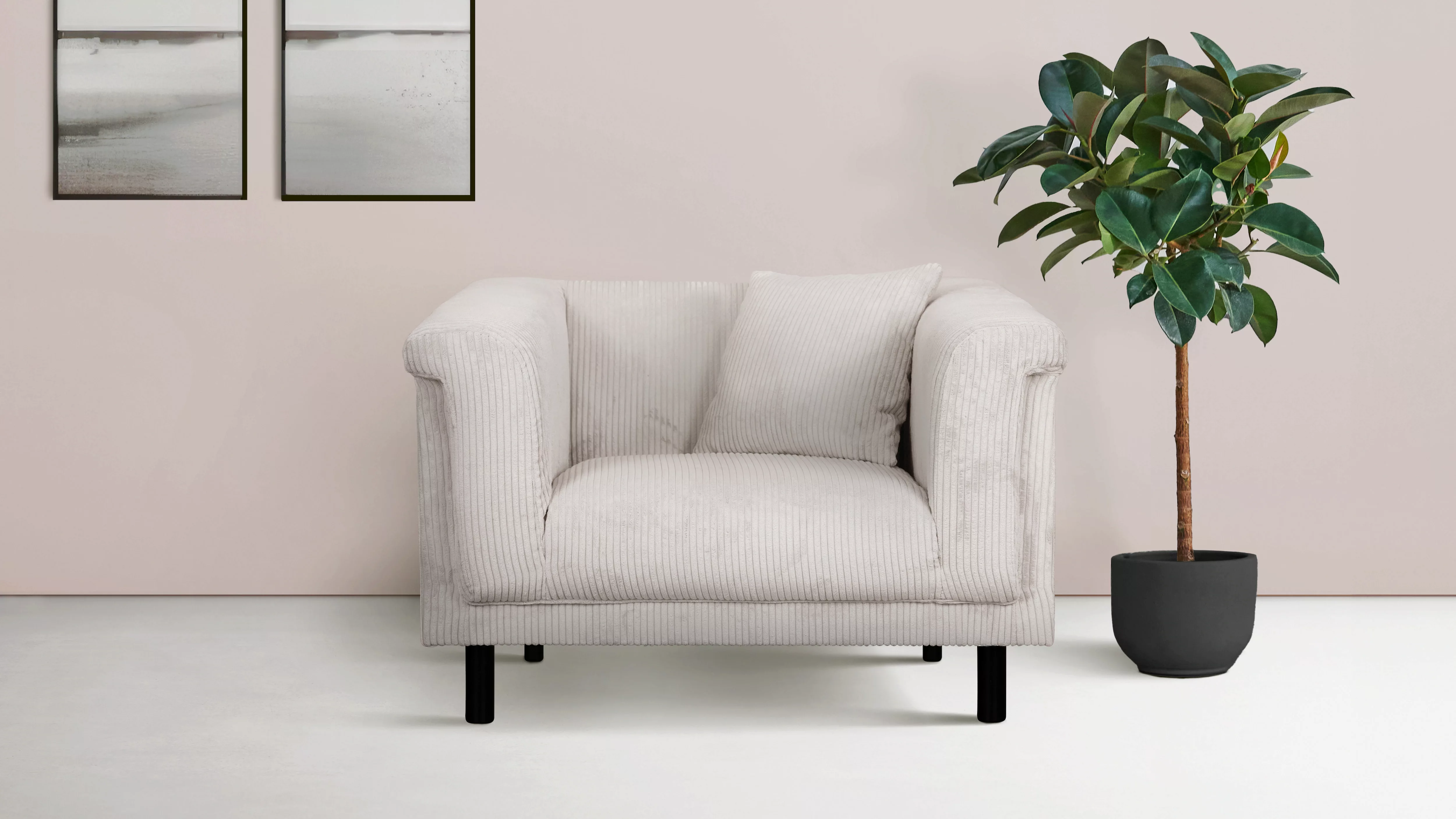 INOSIGN Sessel "AGNIA B/T/H: 100/85/71 cm", incl. Zierkissen, auch in Cord günstig online kaufen