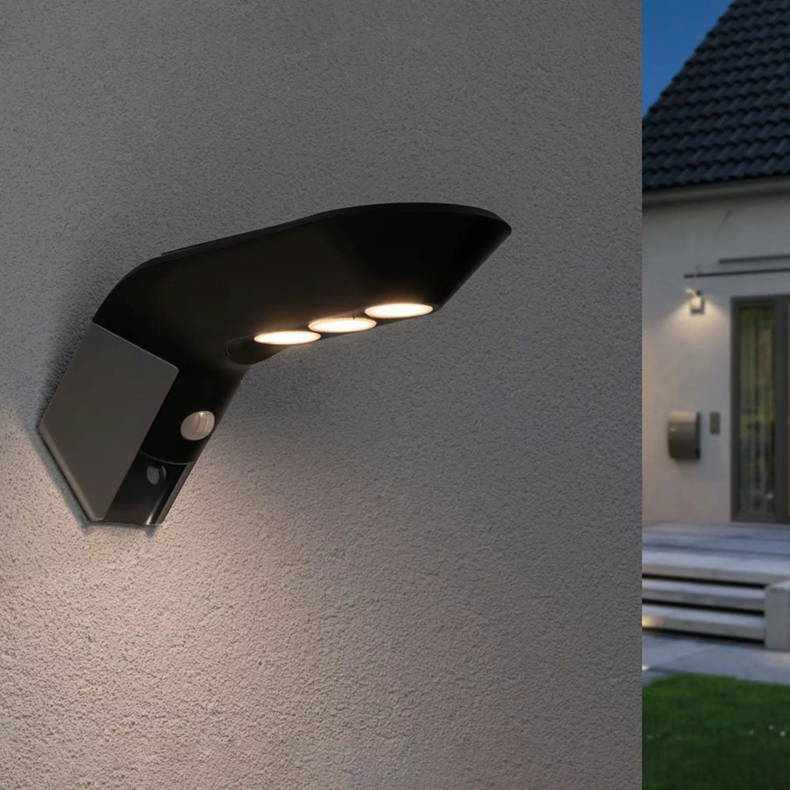 Paulmann LED-Solar-Außenwandlampe Soley anthrazit günstig online kaufen