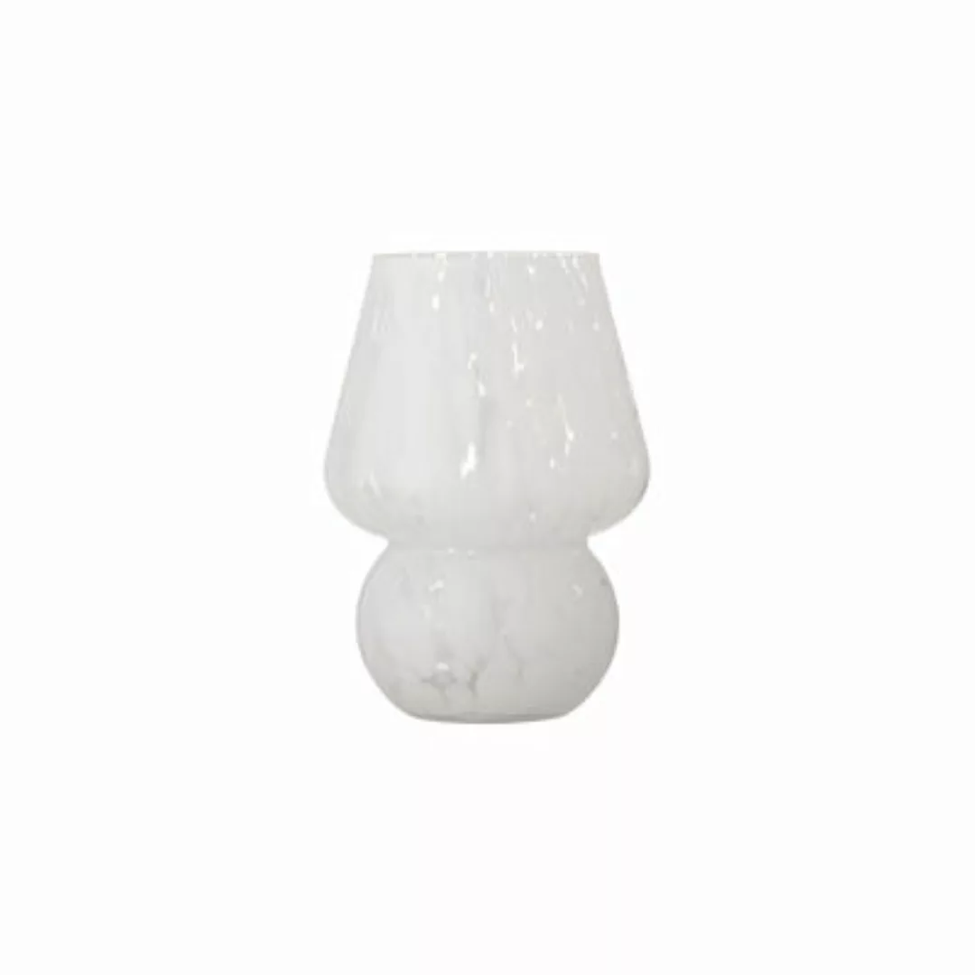Vase Halim glas weiß / Ø 13 x H 18,5 cm - Bloomingville - Weiß günstig online kaufen