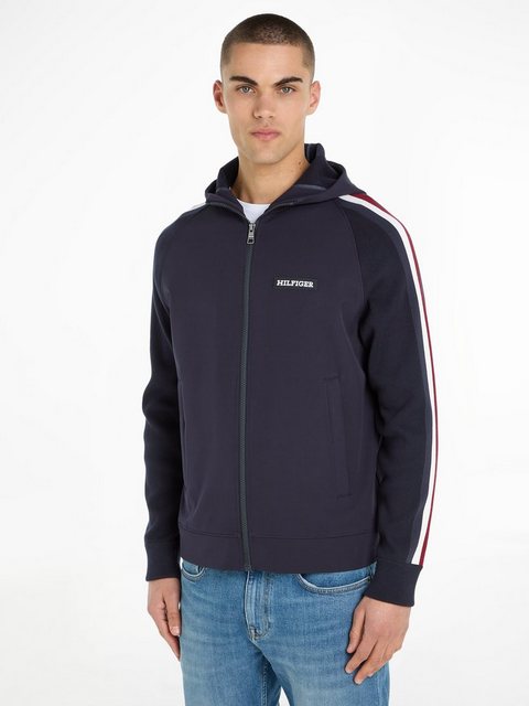 Tommy Hilfiger Kapuzenpullover MIXED MEDIA HOODED SWEATER mit TH-Streifen a günstig online kaufen