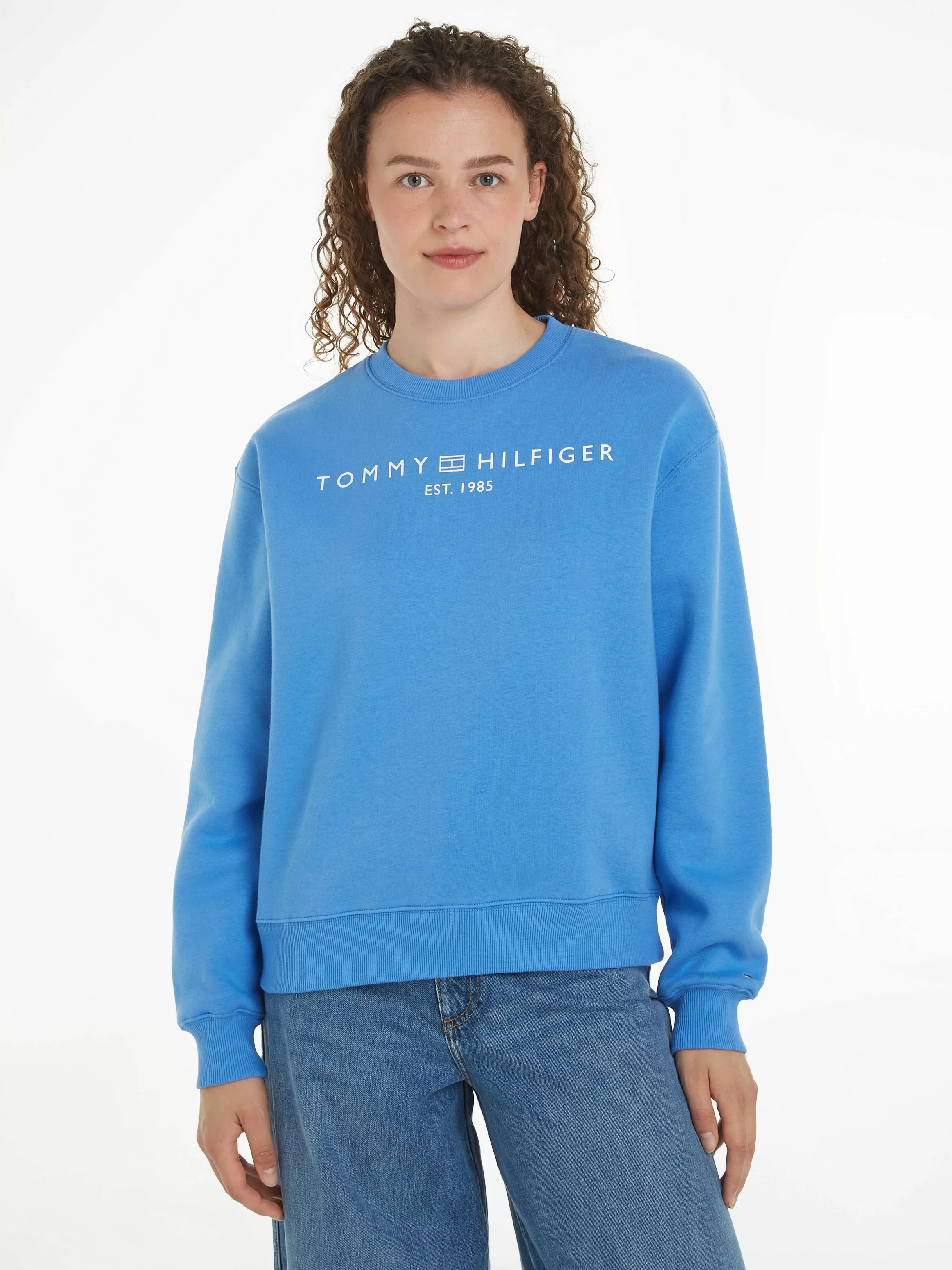 Tommy Hilfiger Sweatshirt "MDRN REG CORP LOGO C-NK SWTSHRT", im hüftlangen günstig online kaufen