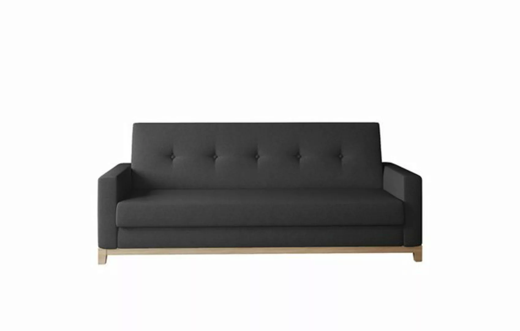 Home Collective Sofa 3-Sitzer Dreisitzer Schlafsofa, Holzbeine und Gestell günstig online kaufen