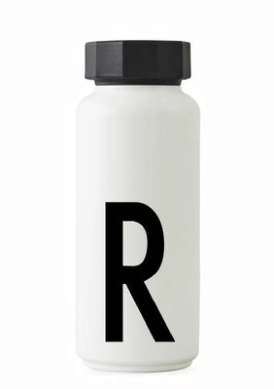 Thermosflasche A-Z metall weiß 500 ml - Buchstabe R - Design Letters - Weiß günstig online kaufen