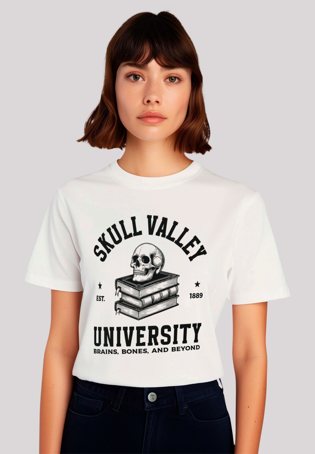 F4NT4STIC T-Shirt "Halloween University skull valley", Premium Qualität, Un günstig online kaufen