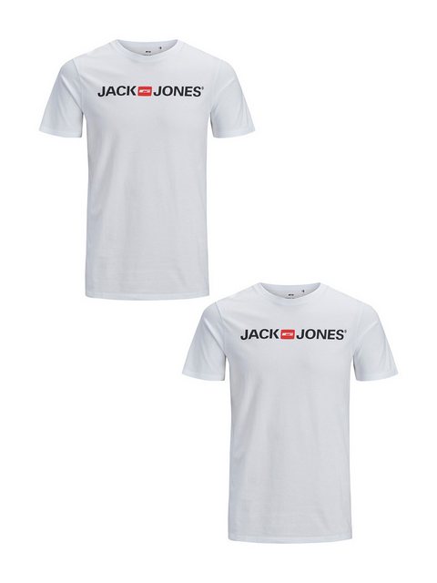 Jack & Jones T-Shirt 2er-SET Kurzarm T-Shirt Plus + Size CREW NECK (2-tlg) günstig online kaufen