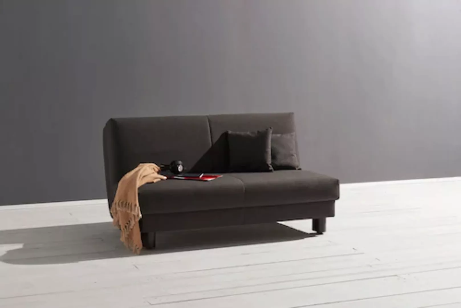 ell + ell Schlafsofa »Enny«, Breite 180 cm, Liegehöhe 40 cm, Füße schwarz günstig online kaufen