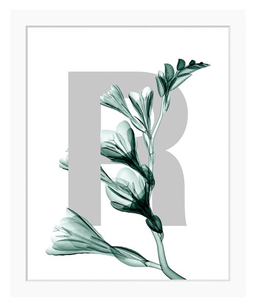 queence Bild »R-Flower«, Buchstaben, Blätter, gerahmt, Blume günstig online kaufen