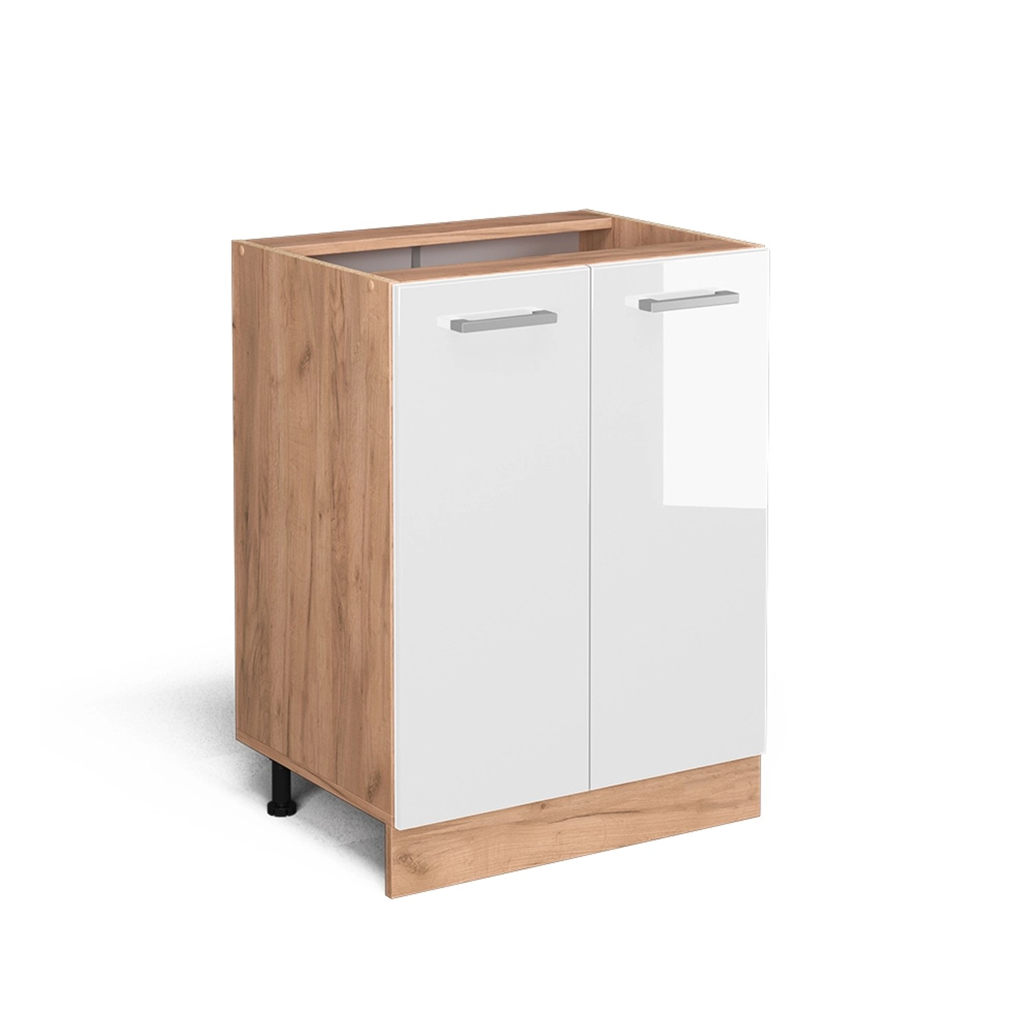 Vicco Unterschrank R-Line, Weiß Hochglanz/Goldkraft Eiche, günstig online kaufen