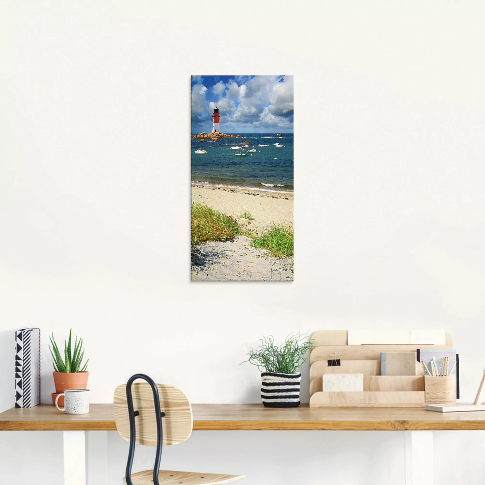 Artland Glasbild »Blick von den Dünen«, Küste, (1 St.), in verschiedenen Gr günstig online kaufen