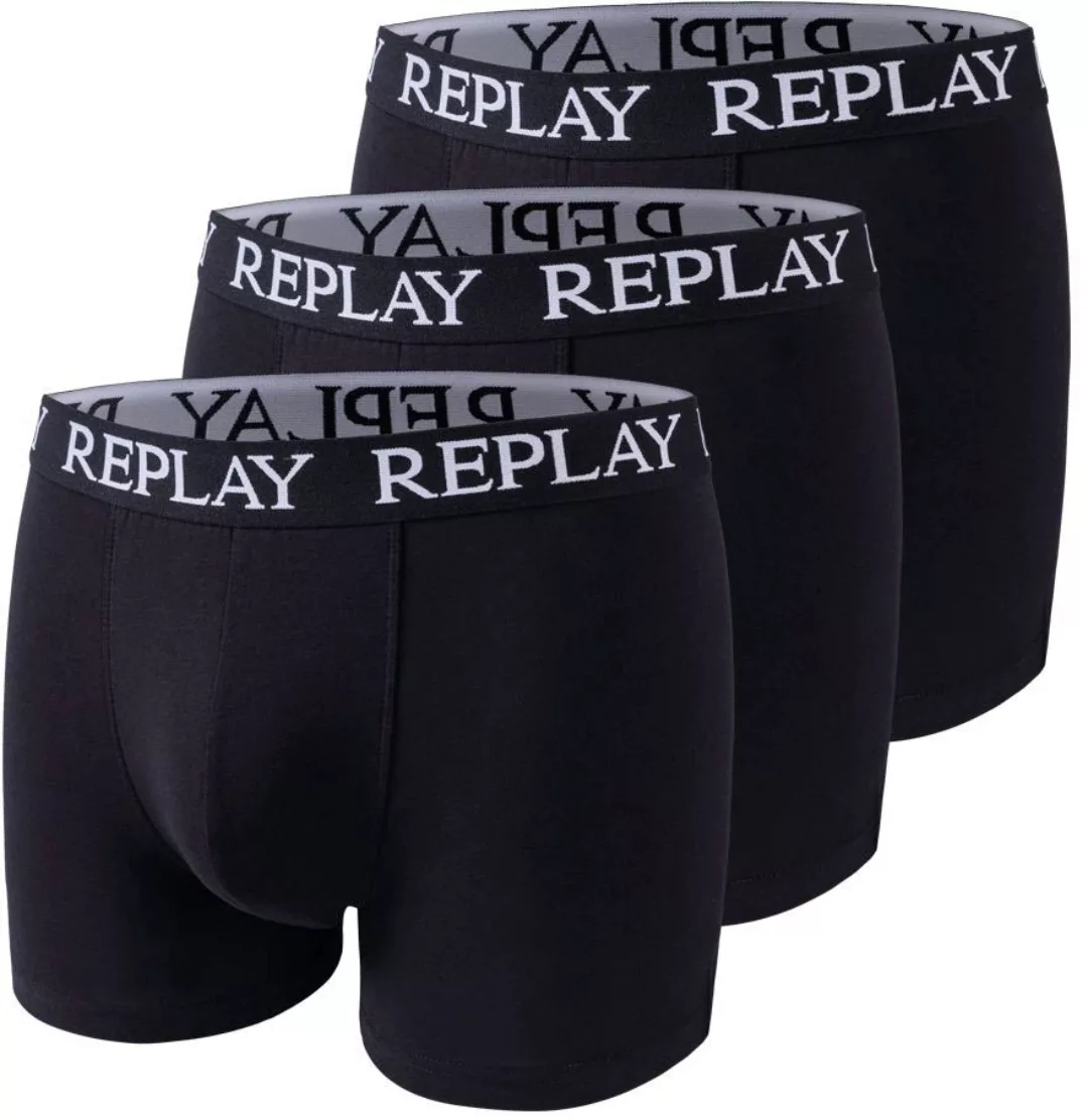 Replay Boxershorts "BOXER Style 01/C Basic Cuff Logo 3pcs Box", (Packung, 3 günstig online kaufen