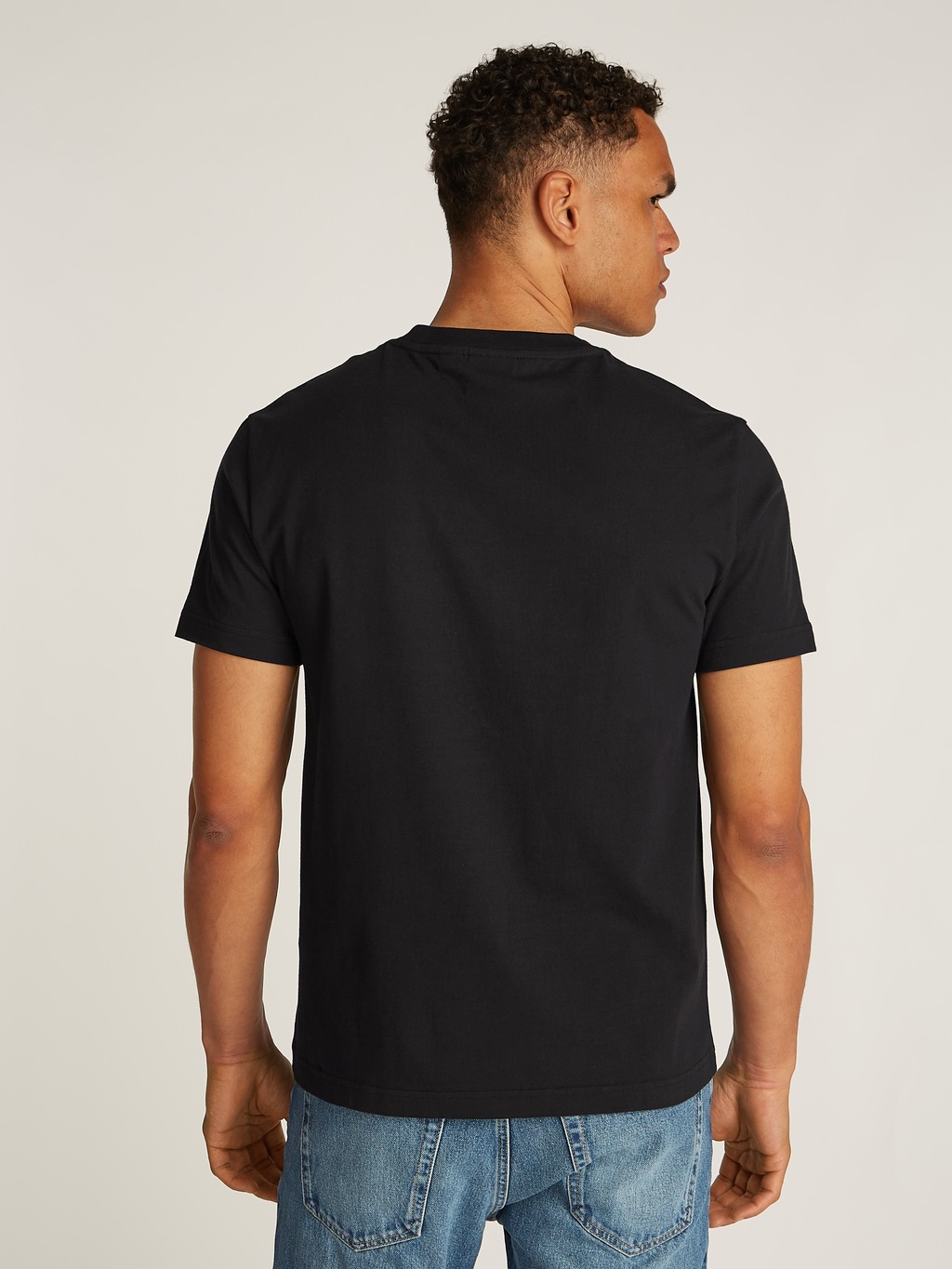 Calvin Klein Rundhalsshirt SPLIT LINE LOGO T-SHIRT mit Logoprint günstig online kaufen