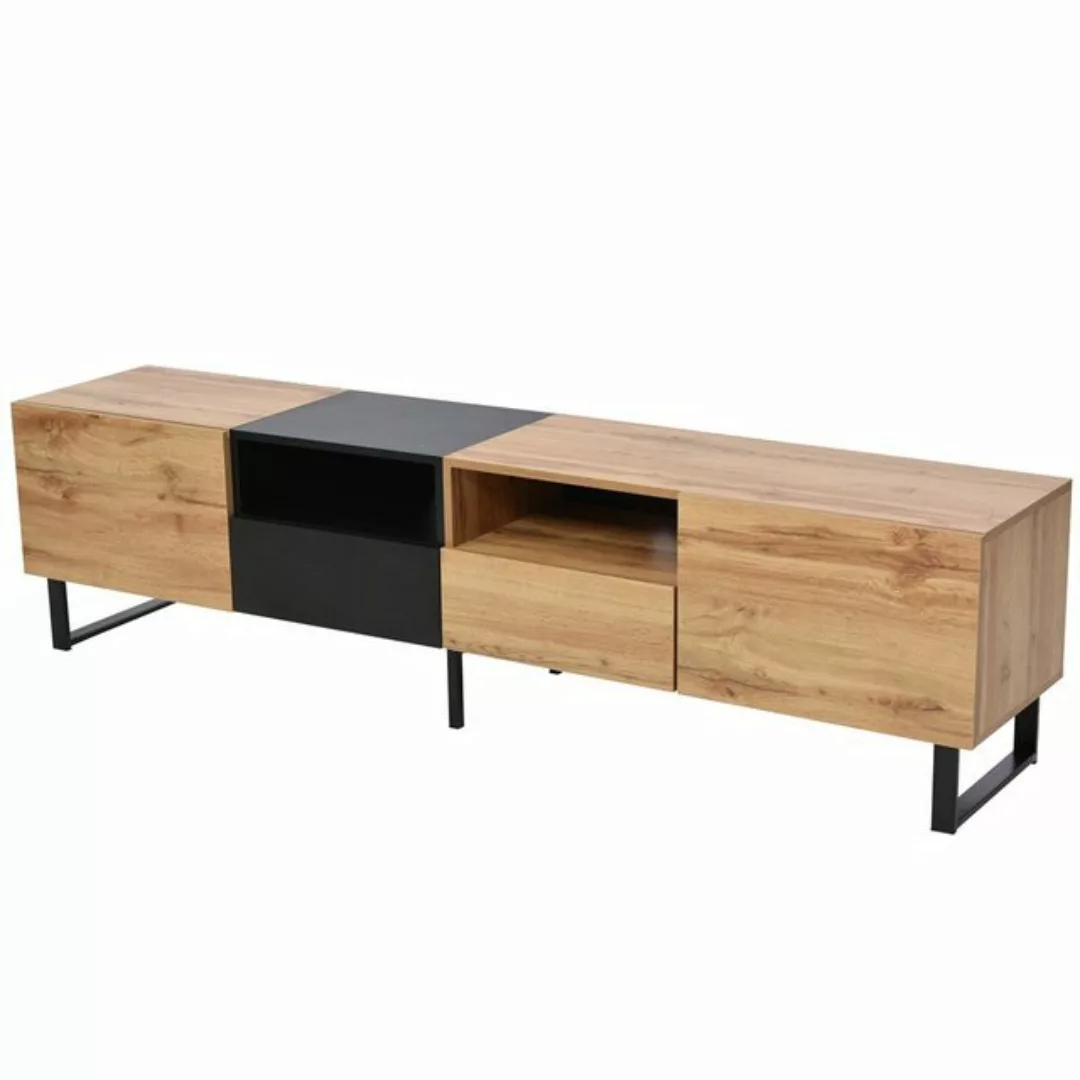 XDeer TV-Schrank Moderner TV-Ständer Geräumiger Robuste 190cm mit schwarzem günstig online kaufen