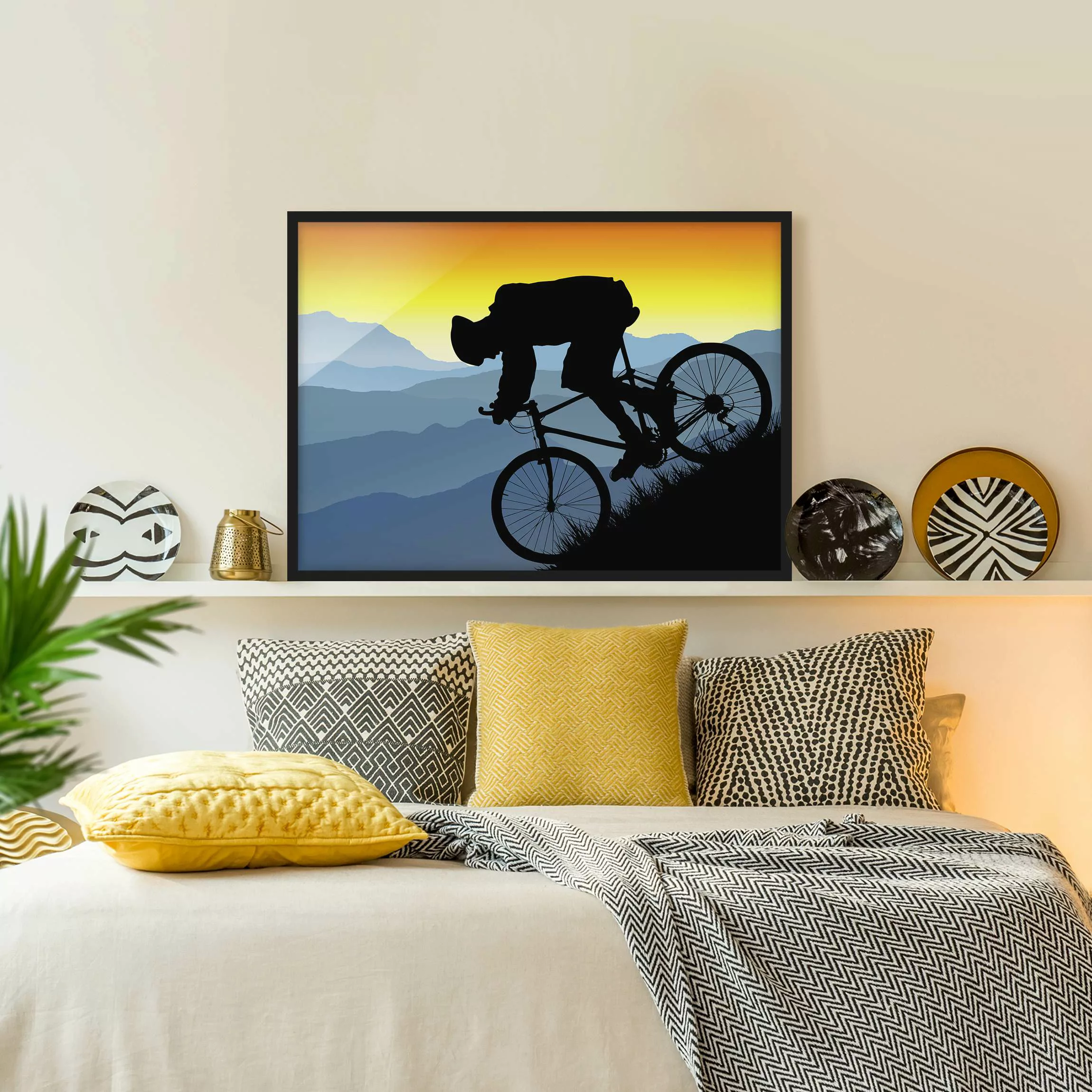 Bild mit Rahmen Portrait - Querformat Downhill günstig online kaufen