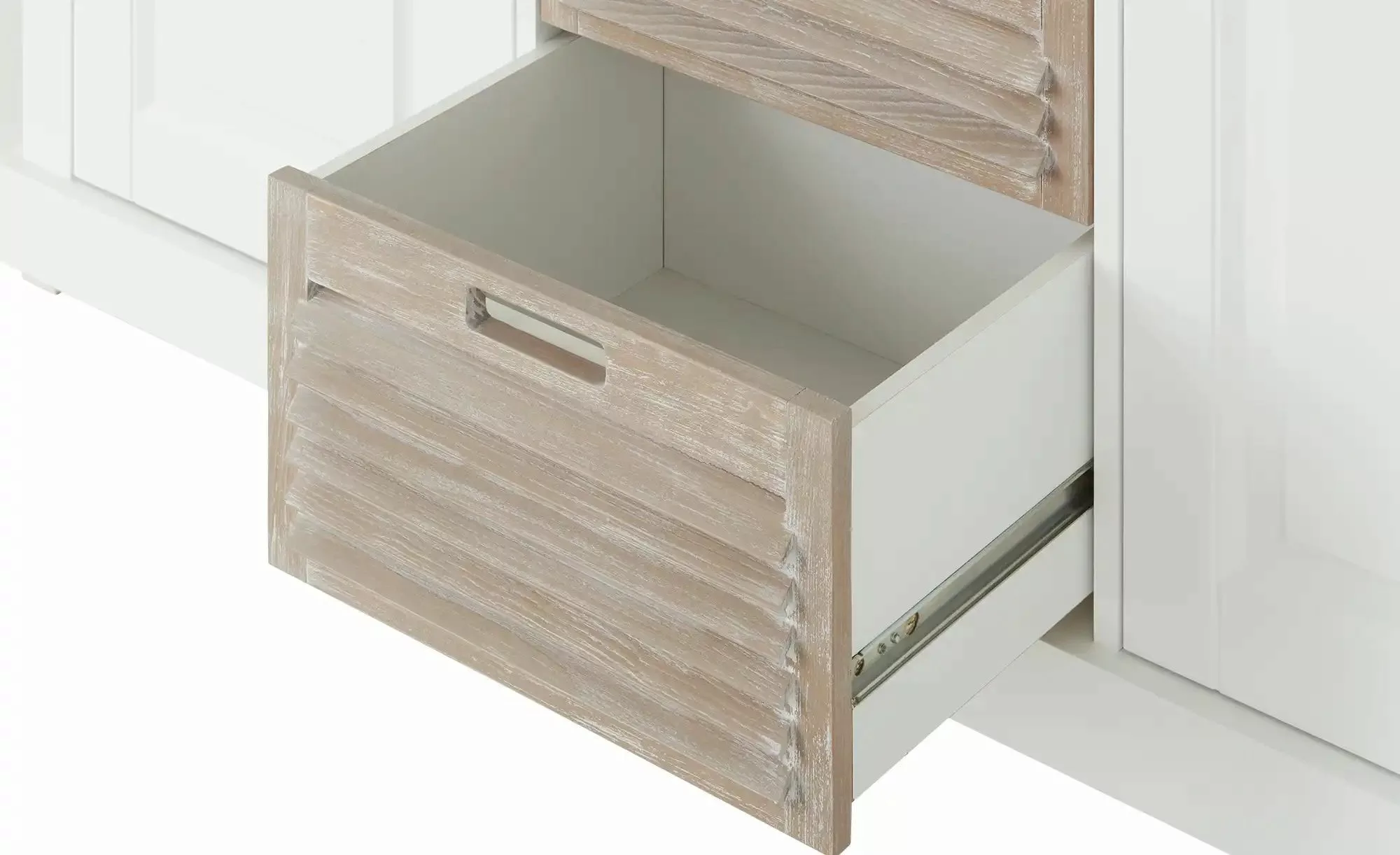 maison bleue Highboard  Cortina ¦ weiß ¦ Maße (cm): B: 142,7 H: 113,1 T: 42 günstig online kaufen