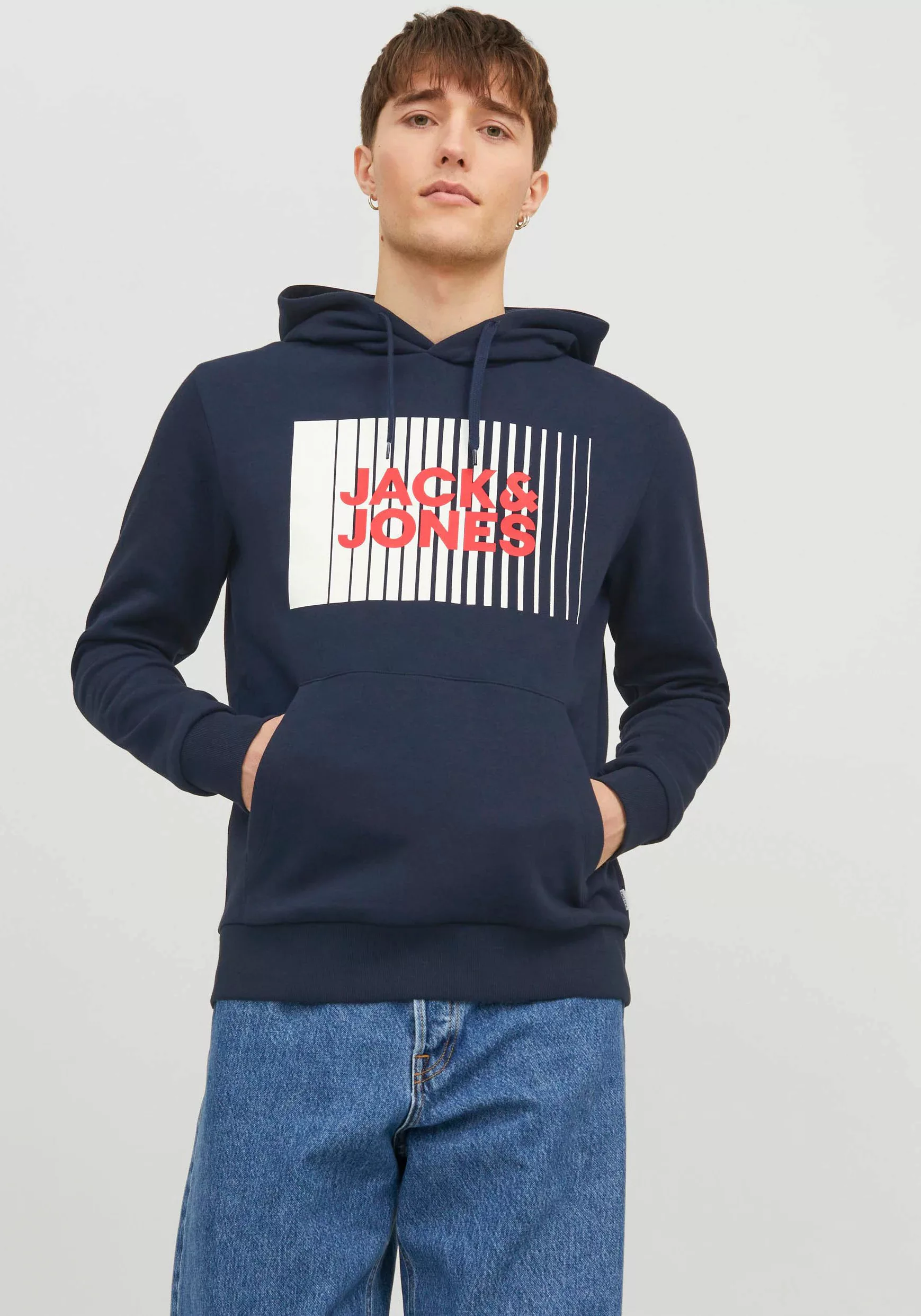 Jack & Jones Herren Hoodie Kapuzenpullover JJECORP LOGO - Regular Fit günstig online kaufen