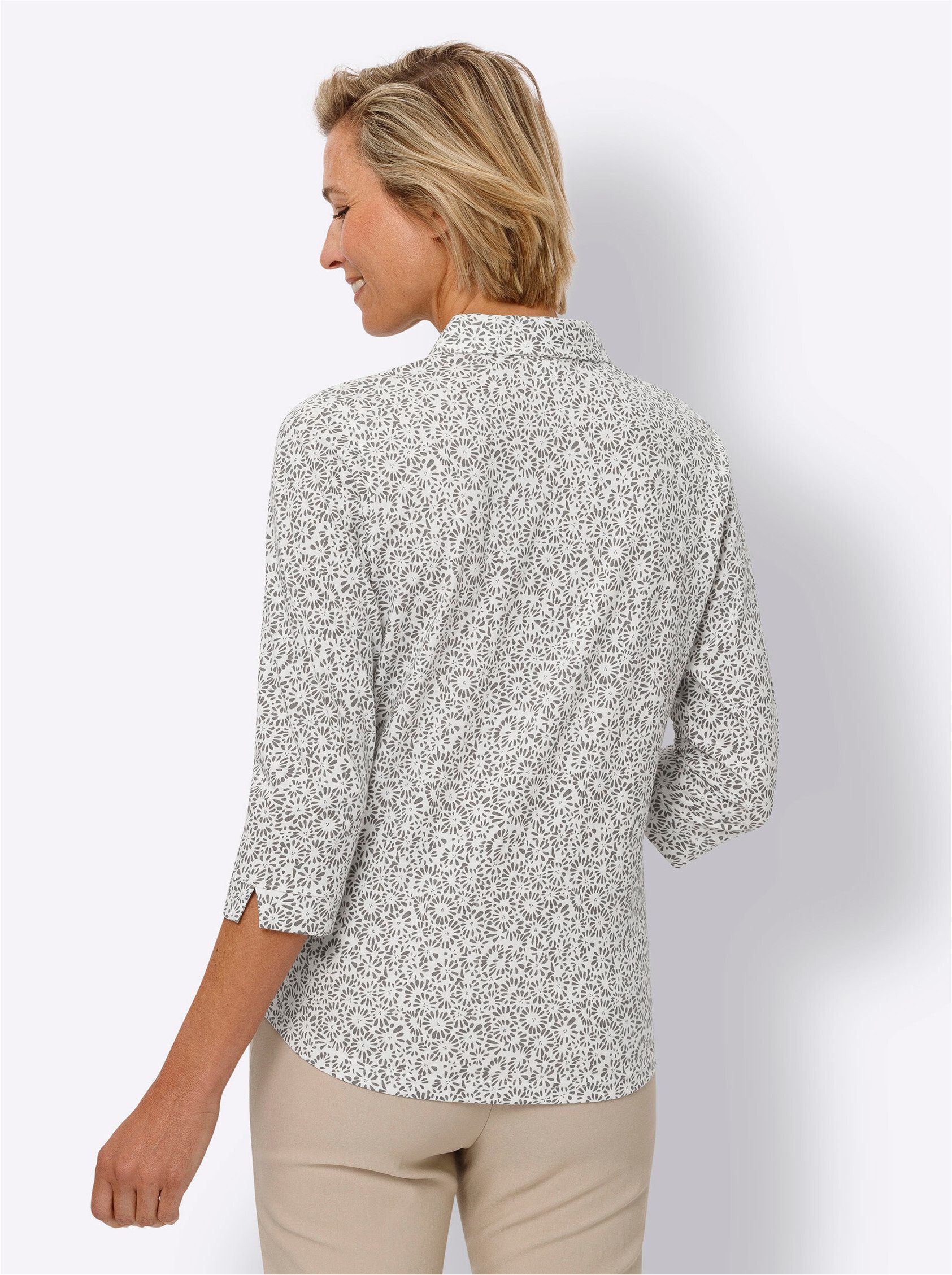 Sieh an! Klassische Bluse Druckbluse günstig online kaufen