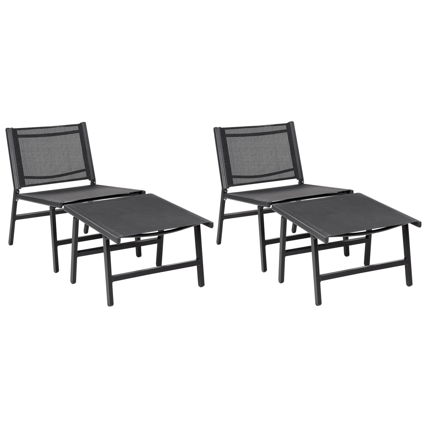 Beliani Gartenstuhl Schwarz 60x54x70 günstig online kaufen