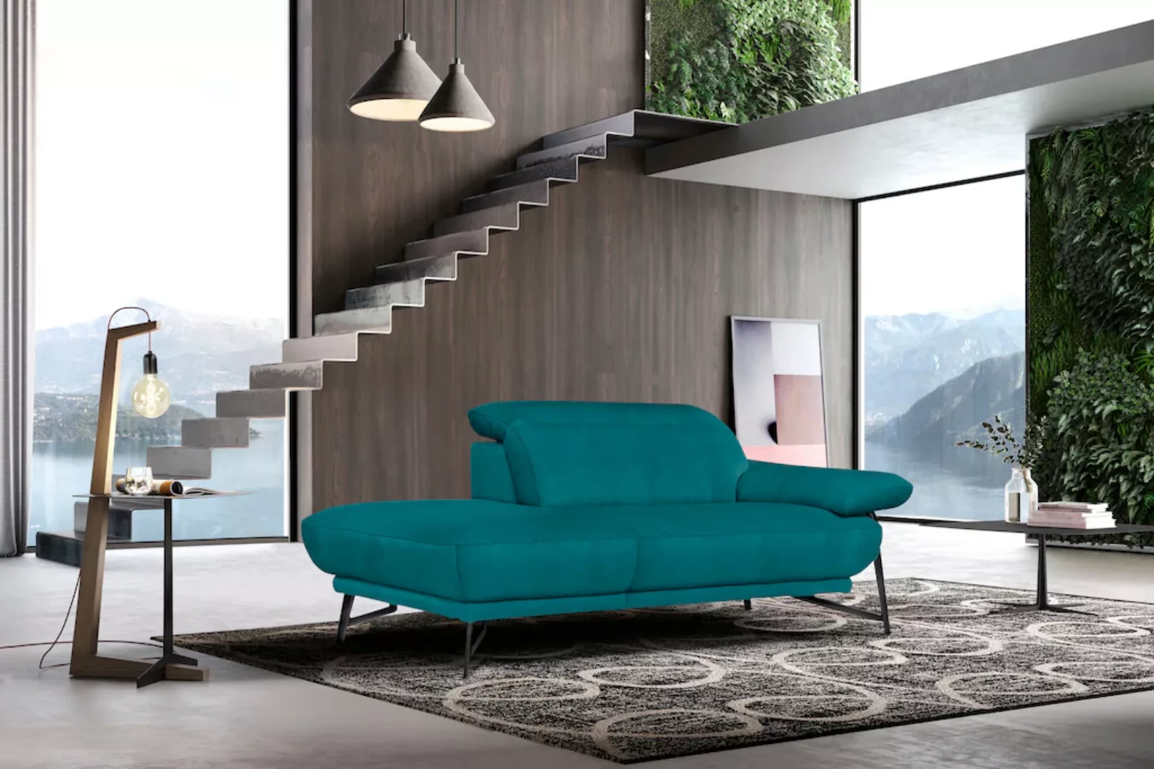 Egoitaliano Ottomane "Anais, Designsofa mit hohem Sitzkomfort, Designfuß", günstig online kaufen