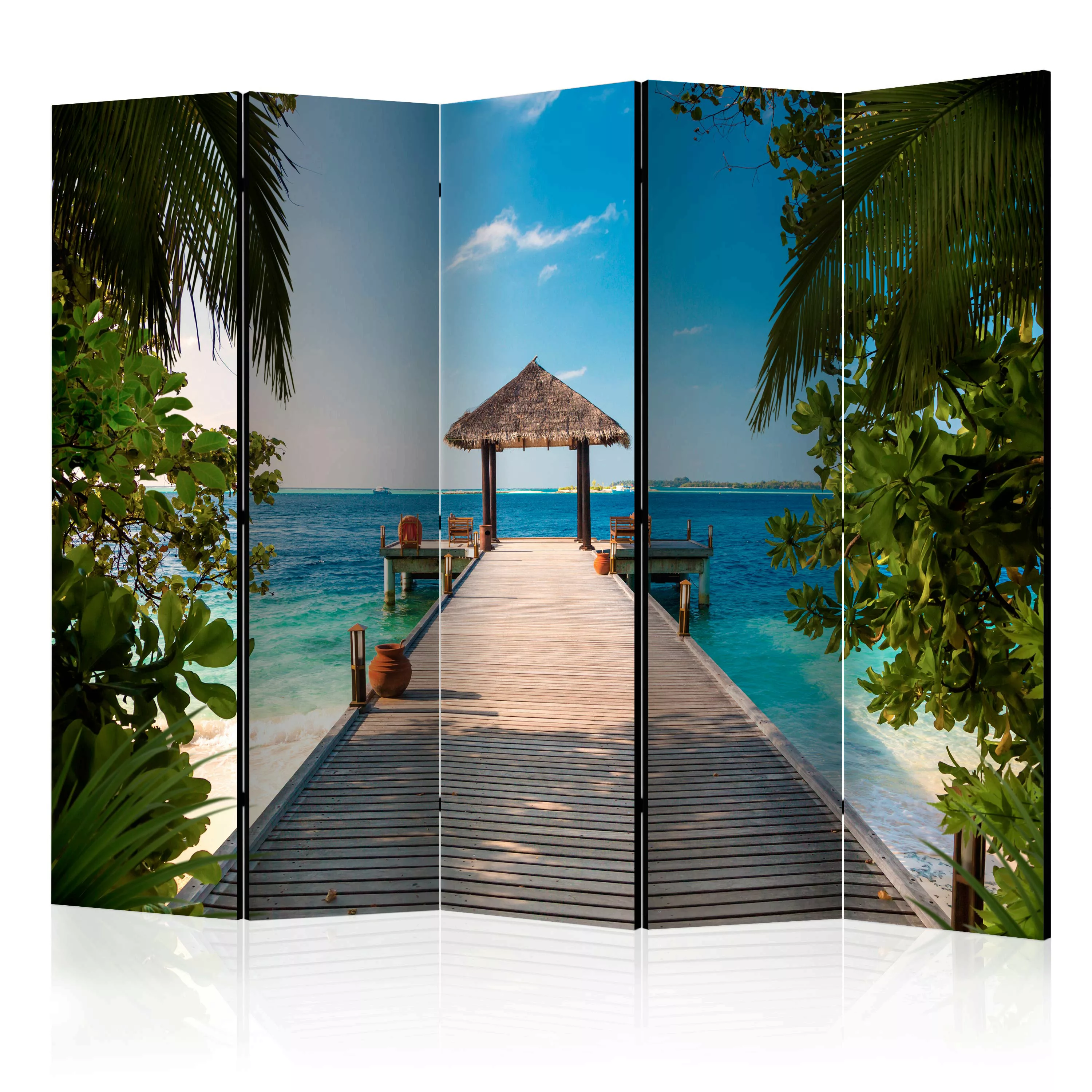 5-teiliges Paravent - Hawaiian Dream Ii [room Dividers] günstig online kaufen