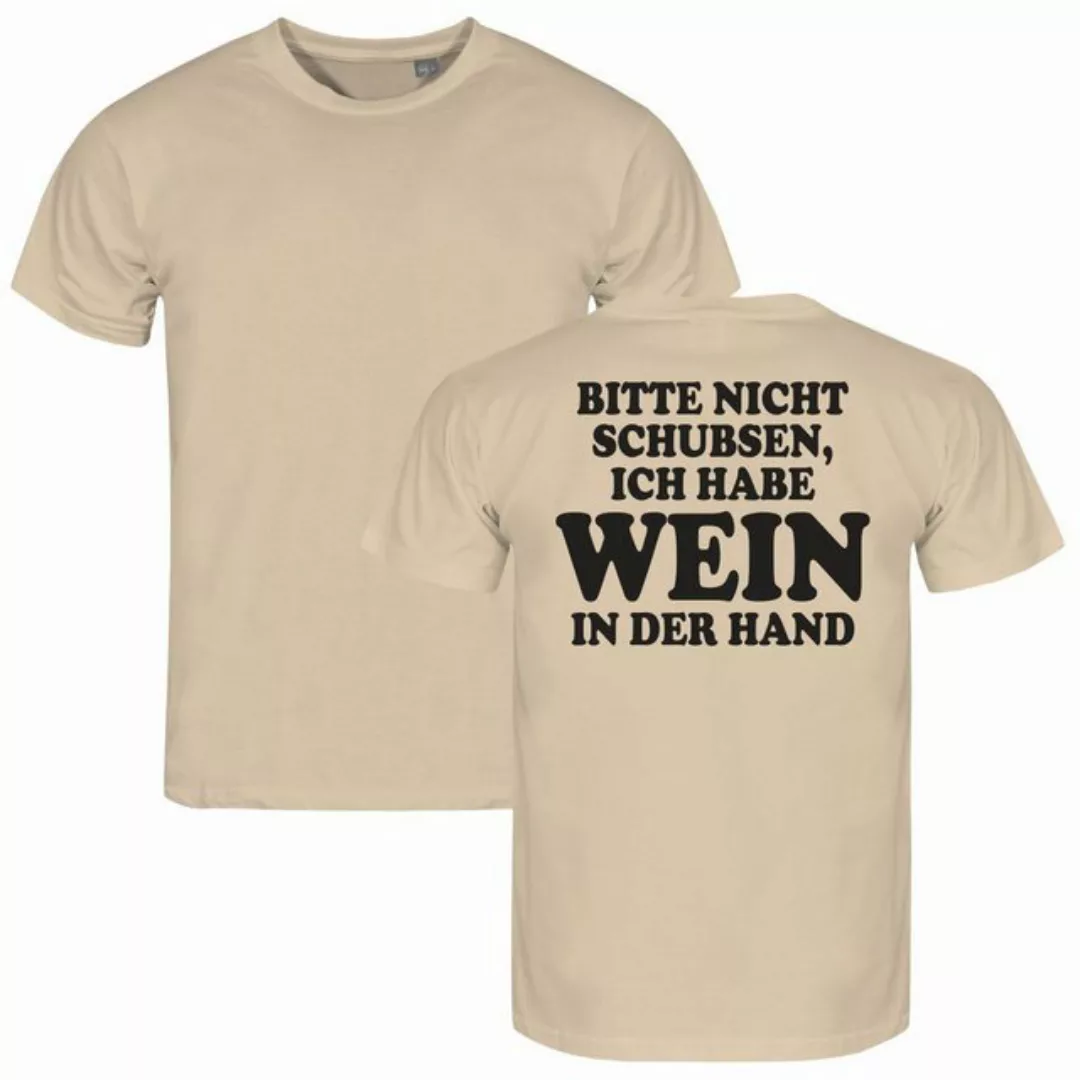 deinshirt Print-Shirt Herren T-Shirt Bitte nicht schubsen habe Wein in der günstig online kaufen