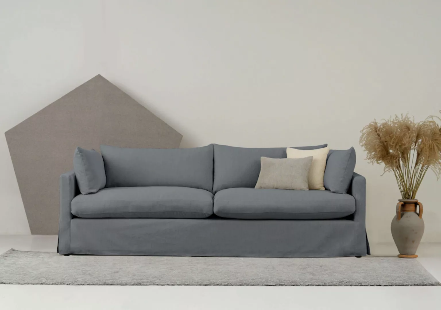 andas 3-Sitzer "Joucas, Hussensofa, Breite 244 cm", (1 St.), extra tiefe Si günstig online kaufen