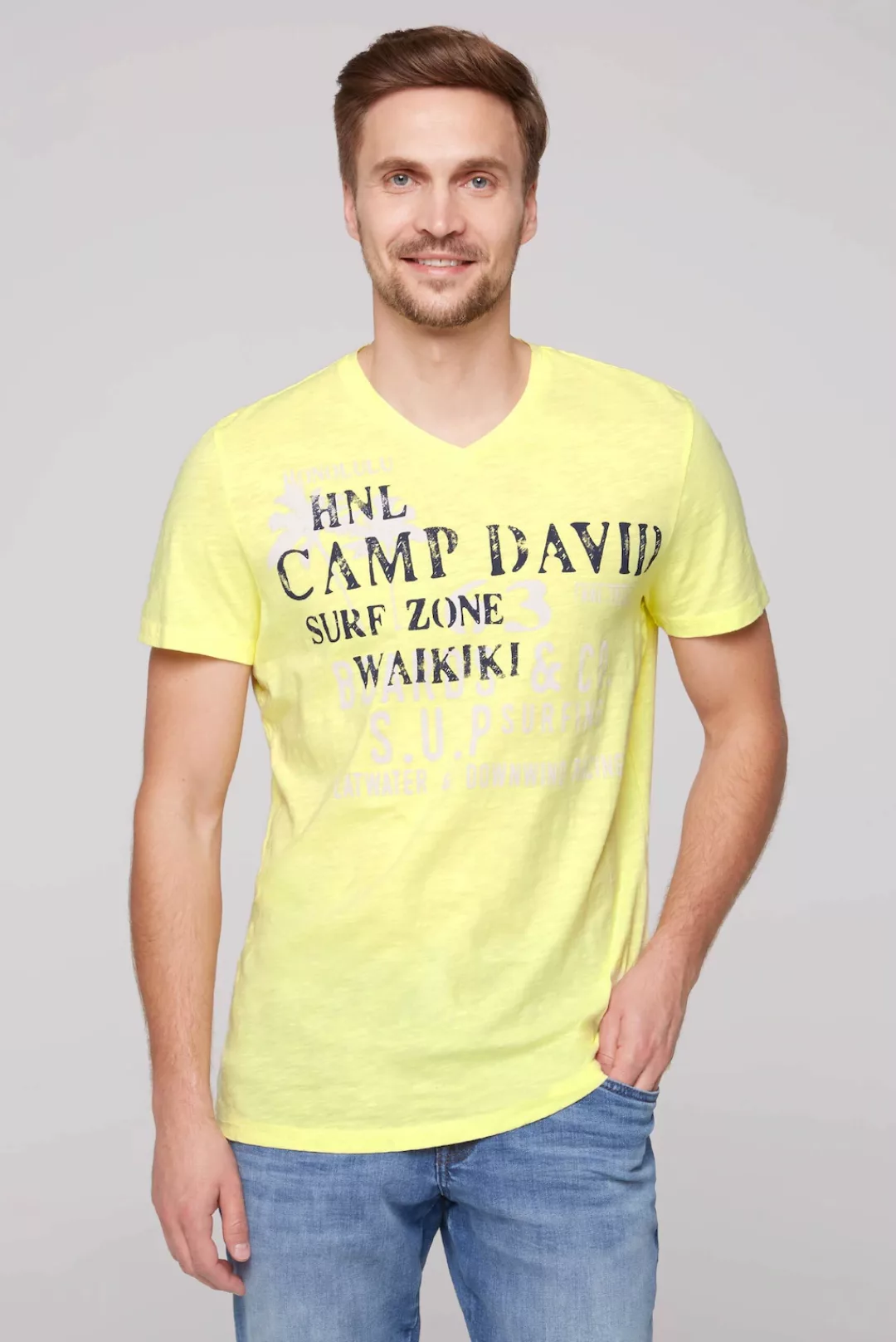 CAMP DAVID V-Shirt, aus Baumwolle günstig online kaufen