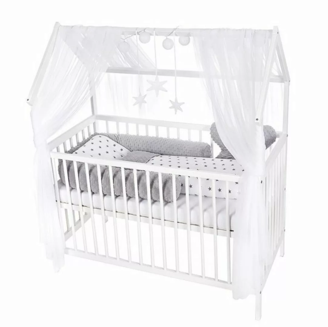 Babyhafen Kinderbett Babyhafen Hausbett Kinderbett 120x60 Matratze Minky Be günstig online kaufen