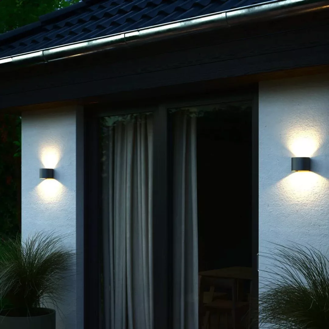LED-Außenwandleuchte Milda, anthrazit, up/down, Aluminium günstig online kaufen