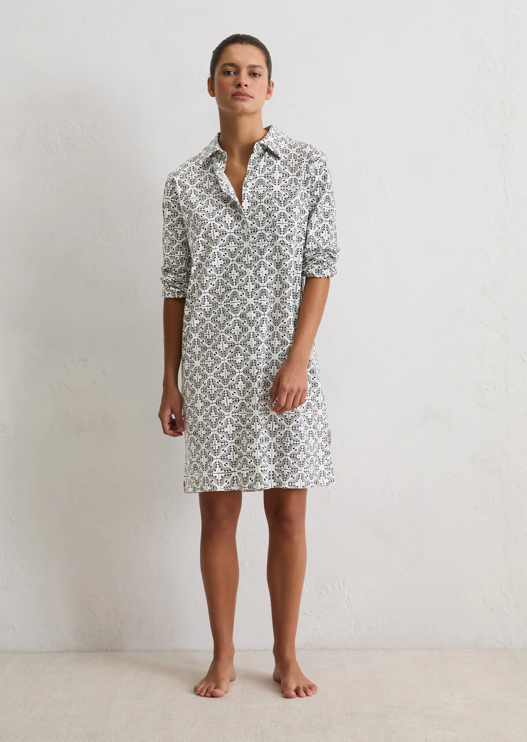 Marc OPolo Nachthemd "Mix N Match Cotton Jersey", Langarm, Baumwollmix, Knö günstig online kaufen