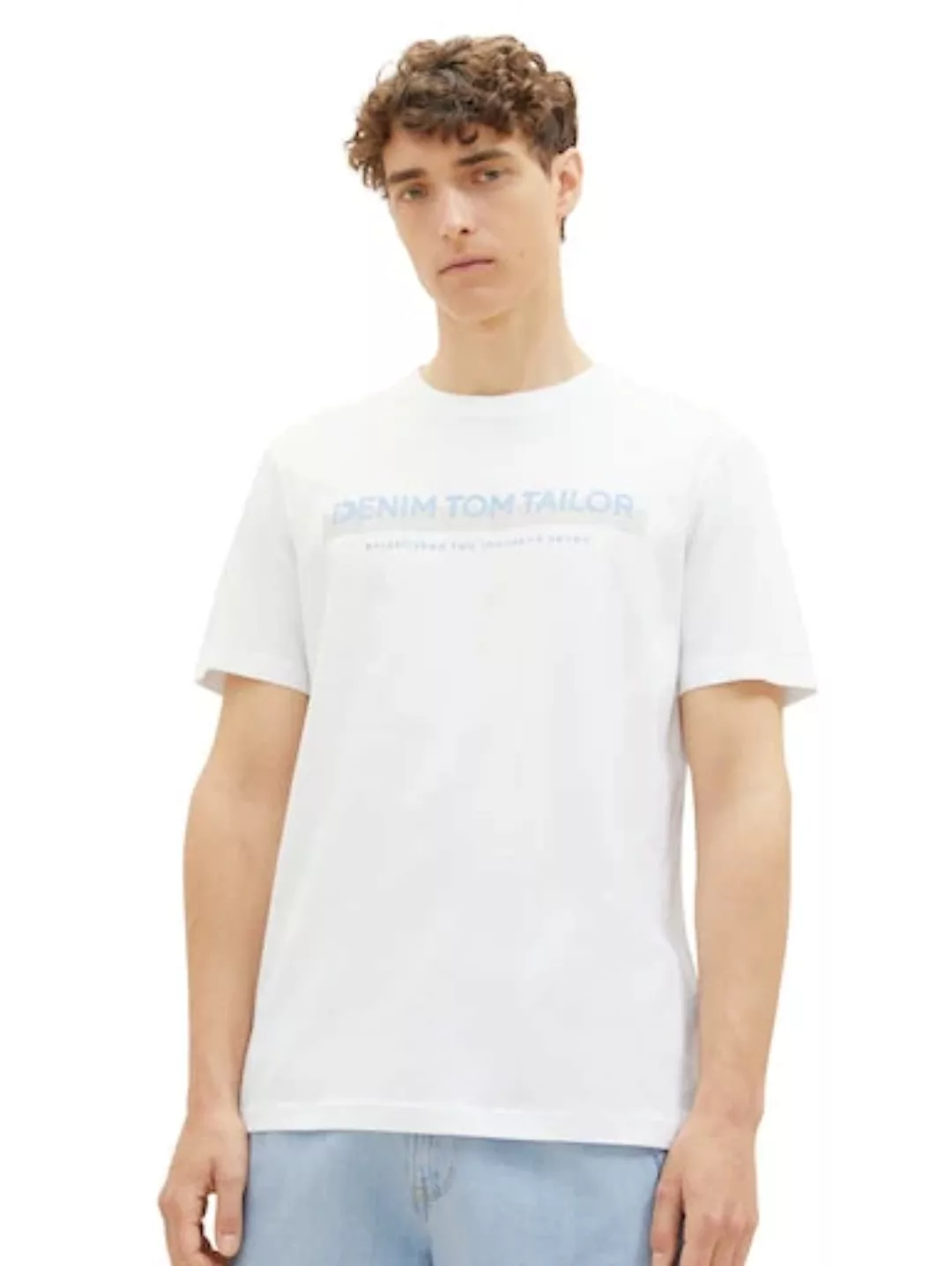 TOM TAILOR Denim T-Shirt mit Logofrontprint günstig online kaufen
