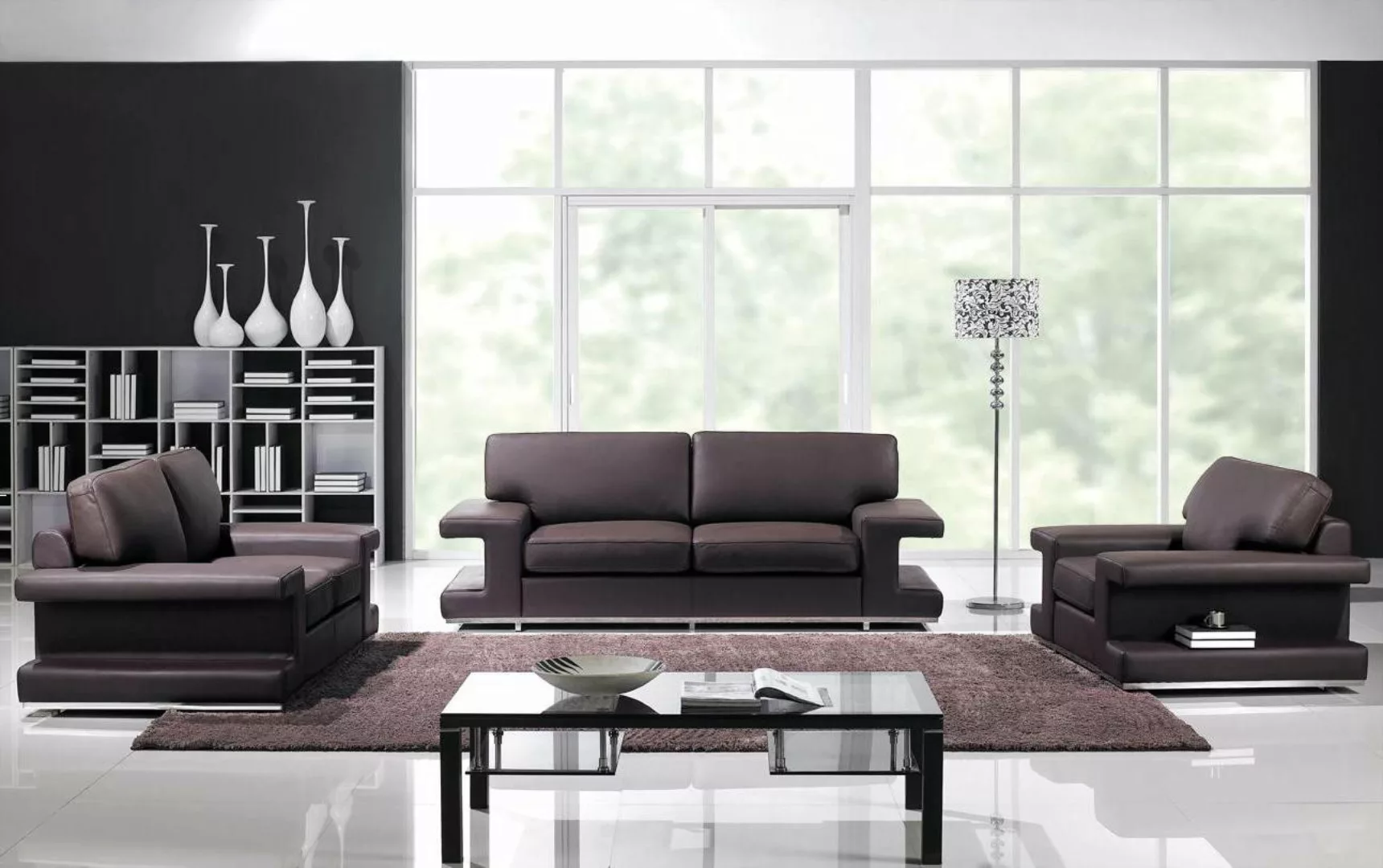 Xlmoebel Sofa Dreisitzer Ledersofa in luxuriösem Design - Polstersofa 3-Sit günstig online kaufen