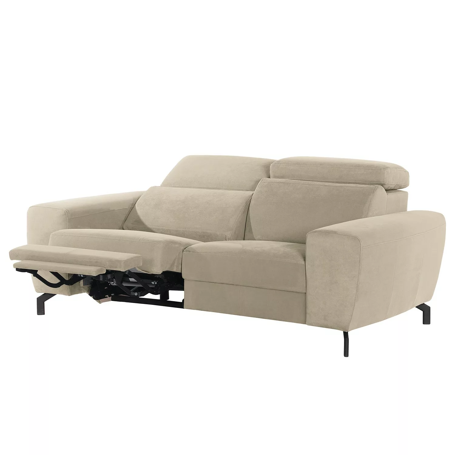 home24 loftscape Sofa Opia 2-Sitzer Granit Microfaser 196x78x108 cm günstig online kaufen