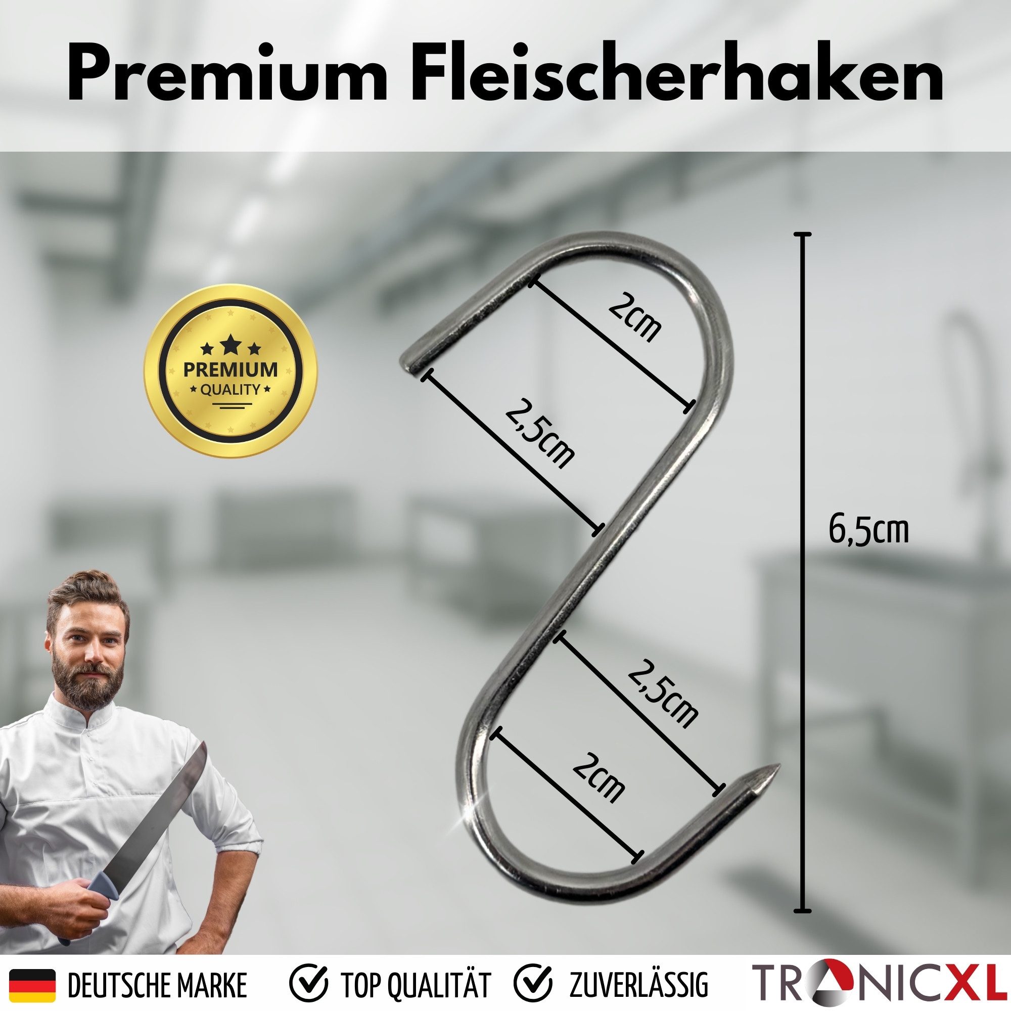 TronicXL S-Haken 5 Fleischhaken Fleischerhaken S günstig online kaufen