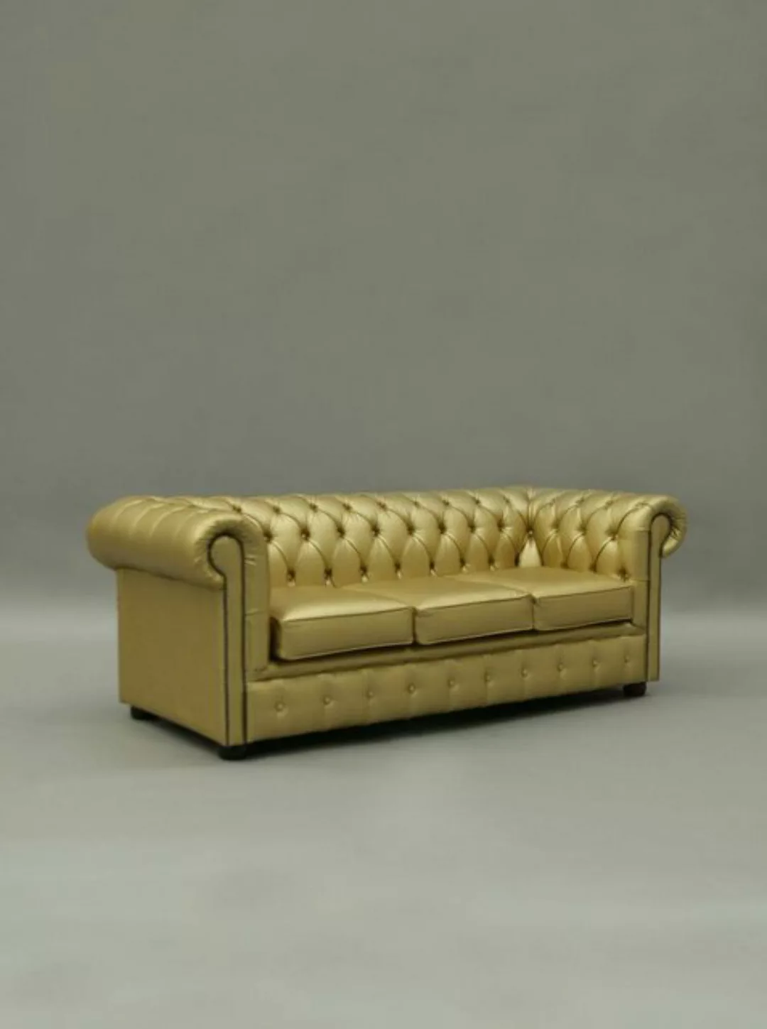 JVmoebel 3-Sitzer Chesterfield Ledersofa Design Luxus Polster Couch Sitz Ga günstig online kaufen