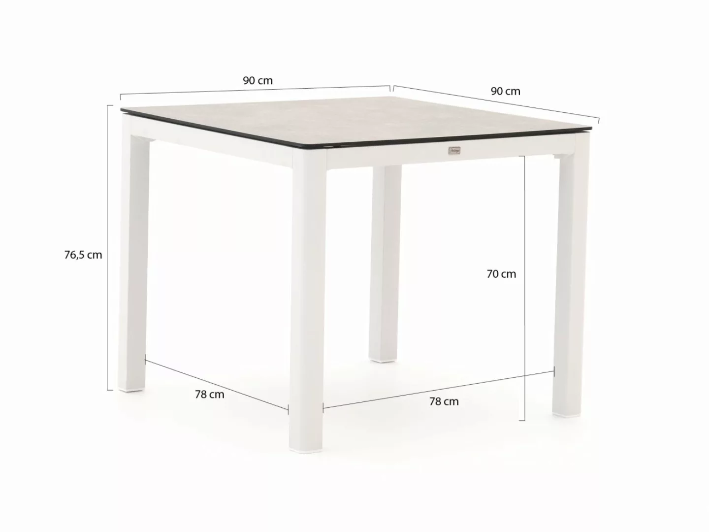 Bellagio La Fonte Gartentisch 90x90 cm günstig online kaufen