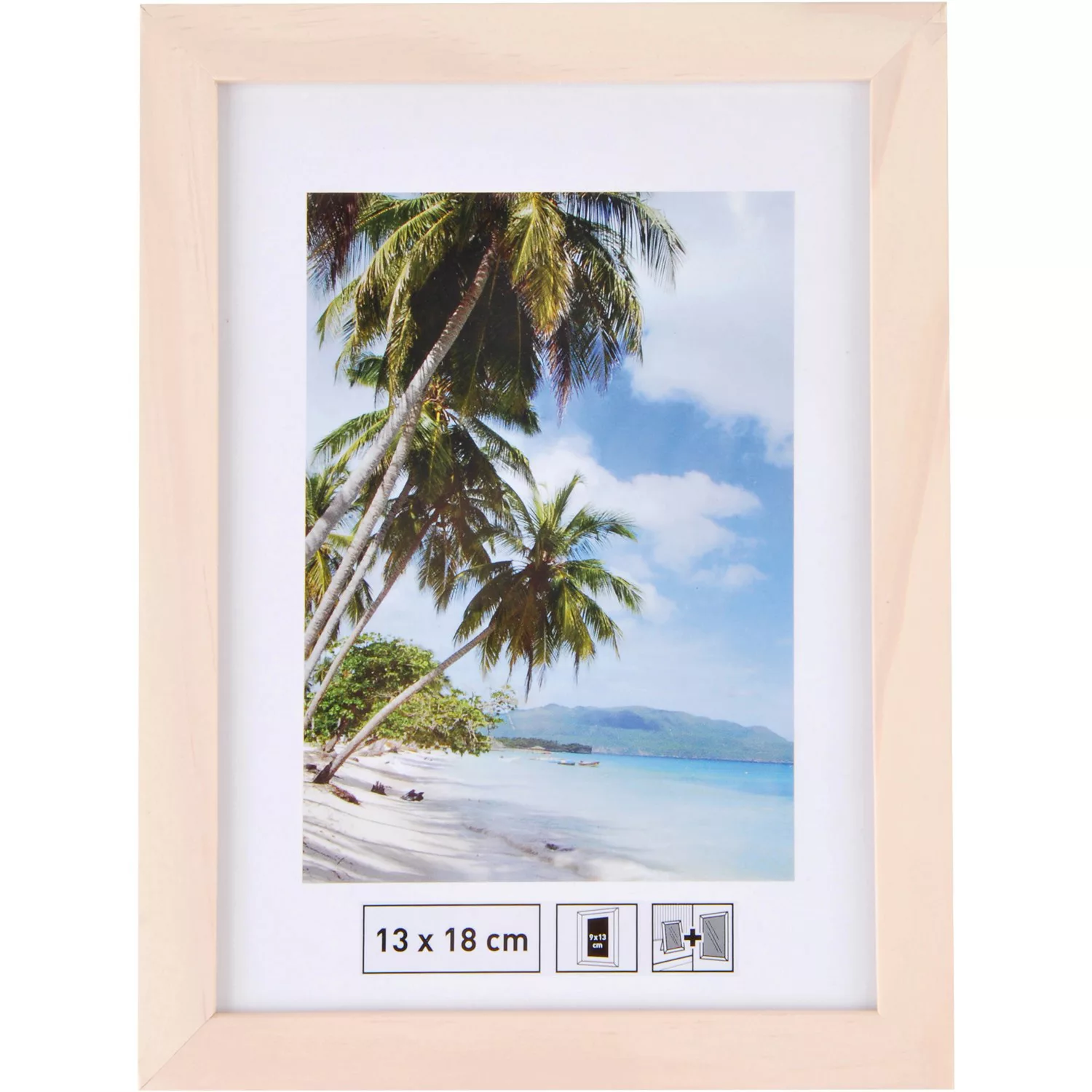 Holzbilderrahmen Weiß Glatt 13 cm x 18 cm günstig online kaufen